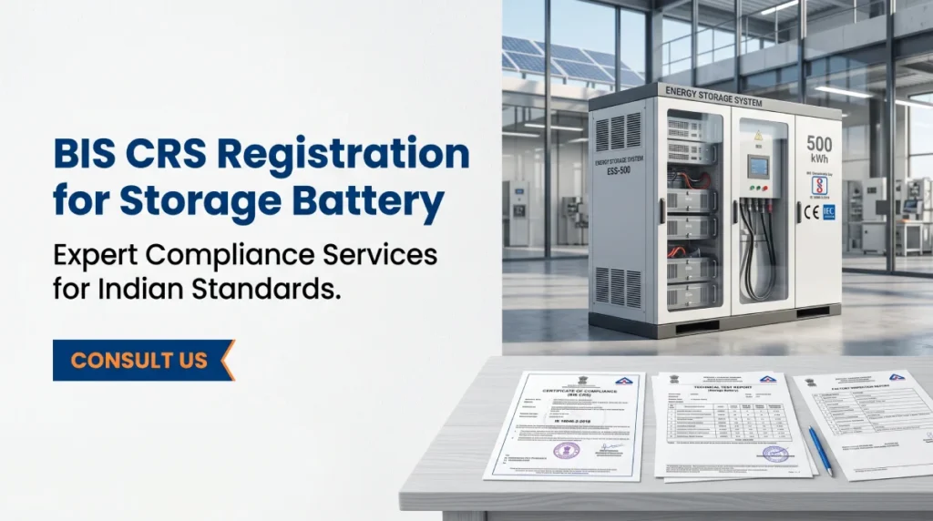 BIS CRS Registration for Storage Battery in India